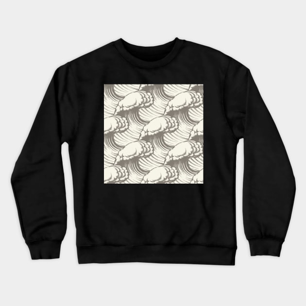 Seamless wave pattern Crewneck Sweatshirt by devaleta